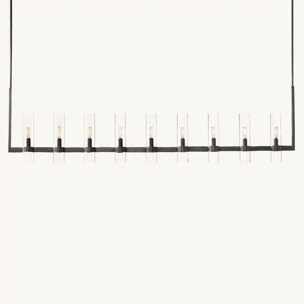 Ravelle Clear GlassLinear Chandelier 73"