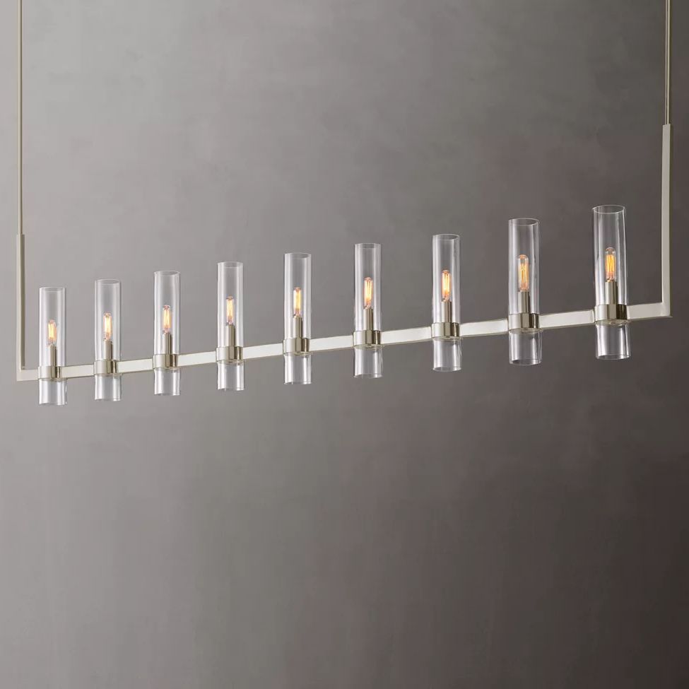 Ravelle Clear GlassLinear Chandelier 73"