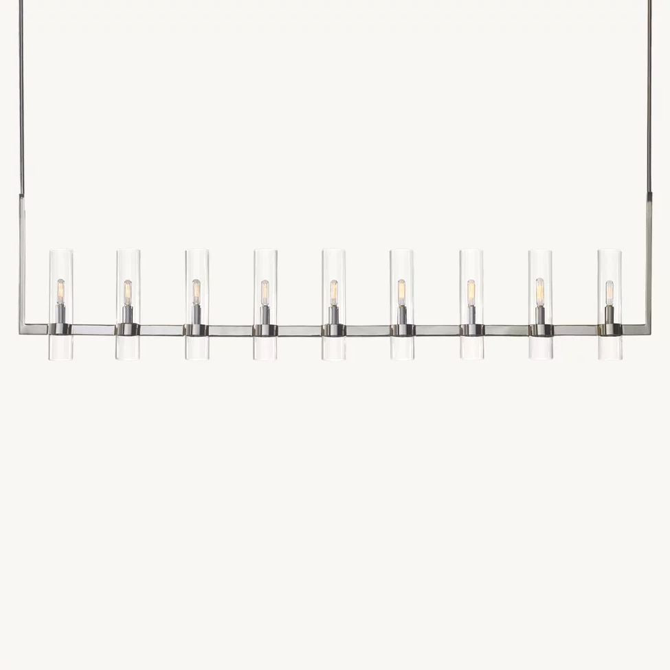 Ravelle Clear GlassLinear Chandelier 73"