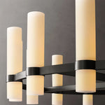 Ravelle Milk Glass Round Chandelier 60"
