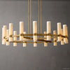 Ravelle Milk Glass Round Chandelier 48"