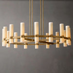 Ravelle Milk Glass Round Chandelier 48"