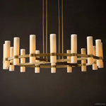 Ravelle Milk Glass Round Chandelier 48"