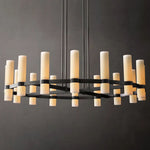 Ravelle Milk Glass Round Chandelier 48"