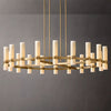 Ravelle Milk Glass Round Chandelier 60"
