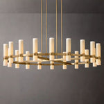 Ravelle Milk Glass Round Chandelier 60"