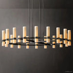 Ravelle Milk Glass Round Chandelier 60"