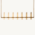 Ravelle Milk Glass Linear Chandelier 59"