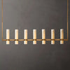 Ravelle Milk Glass Linear Chandelier 59"