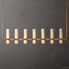 Ravelle Milk Glass Linear Chandelier 59"