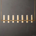Ravelle Milk Glass Linear Chandelier 59"