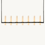 Ravelle Milk Glass Linear Chandelier 59"