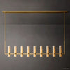 Ravelle Milk Glass Linear Chandelier 73"