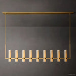 Ravelle Milk Glass Linear Chandelier 73"