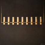 Ravelle Milk Glass Linear Chandelier 73"