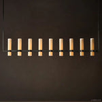 Ravelle Milk Glass Linear Chandelier 73"