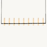 Ravelle Milk Glass Linear Chandelier 73"