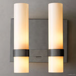Ravelle Milk Glass Double Wall Sconce