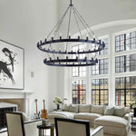 Camino Vintage Industrial Two-Tier Chandelier 63"