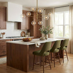 Lucelle Glass Globe Eight-Arm Chandelier 79"