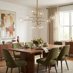 Lucelle Glass Globe Eight-Arm Chandelier 79"