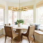 Arcachon Hexagon Crystal Round Chandelier 36"