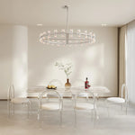 Arcachon Hexagon Crystal Round Chandelier 48"