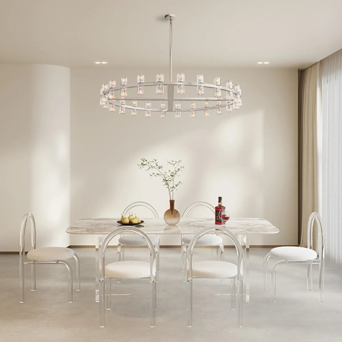 Arcachon Gear Crystal Round Chandelier 48"