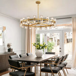Arcachon Gear Crystal Round Chandelier 36"