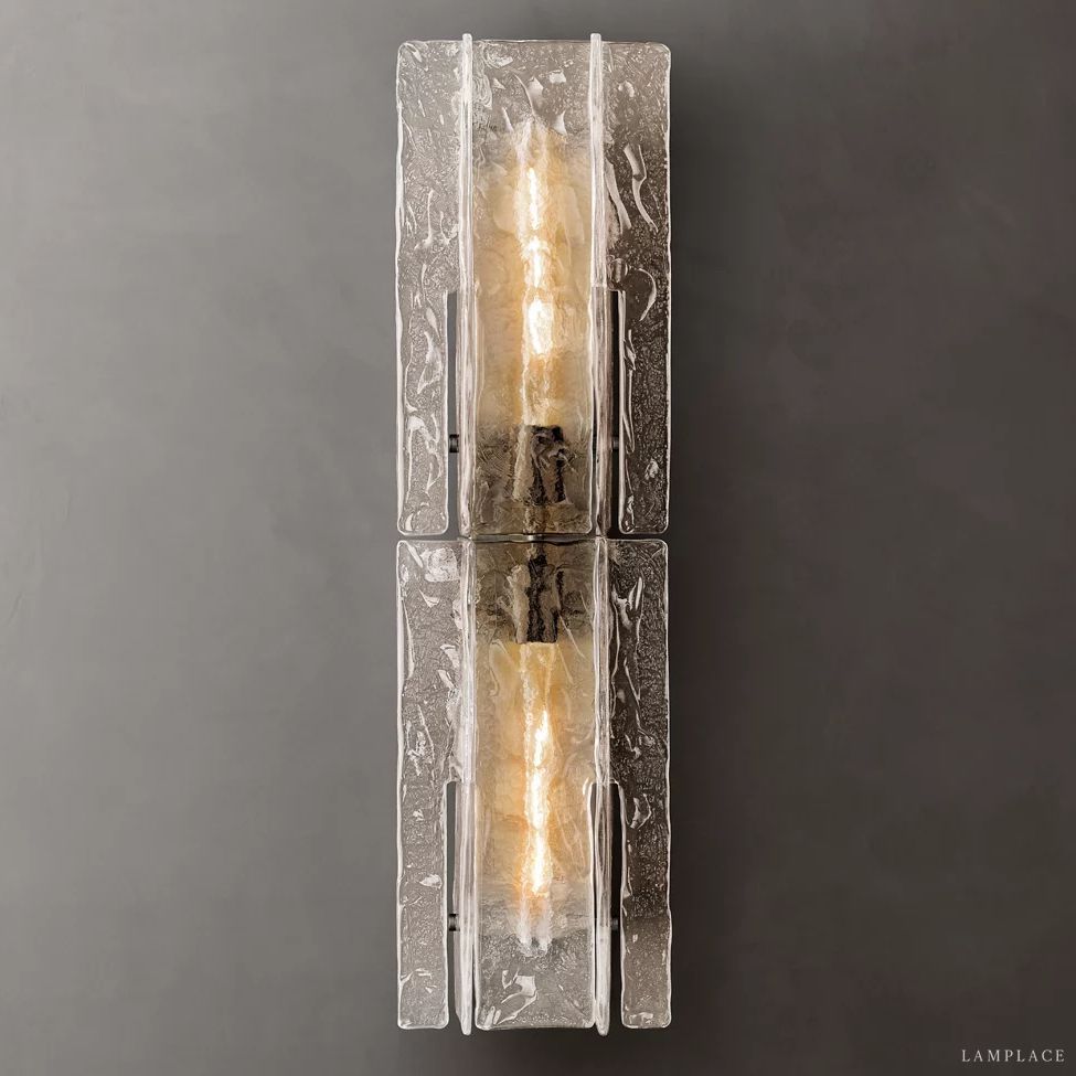 Lattice Module Glass Double Wall Sconce