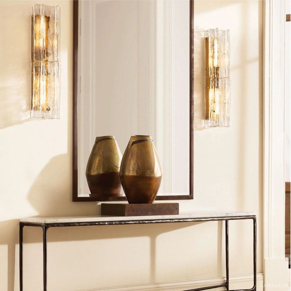 Lattice Module Glass Double Wall Sconce