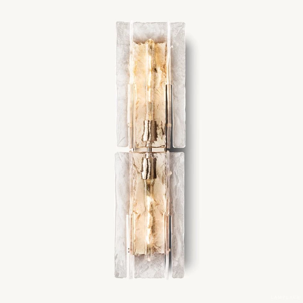 Lattice Module Glass Double Wall Sconce
