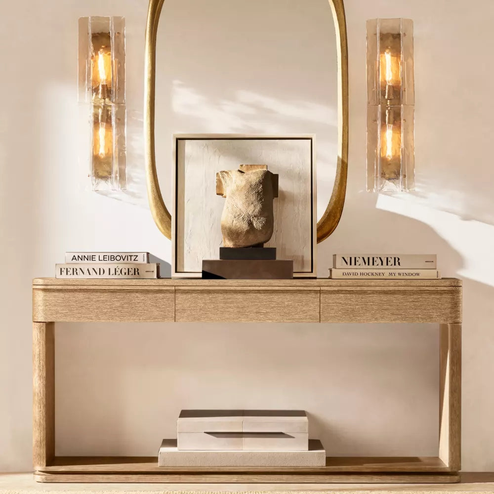 Lattice Module Glass Double Wall Sconce