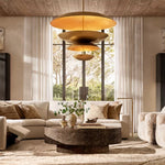 Cosmic Interstellar Glow Two-Tier Round Chandelier