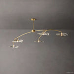 Lily Organic Form Linear Chandelier 80"
