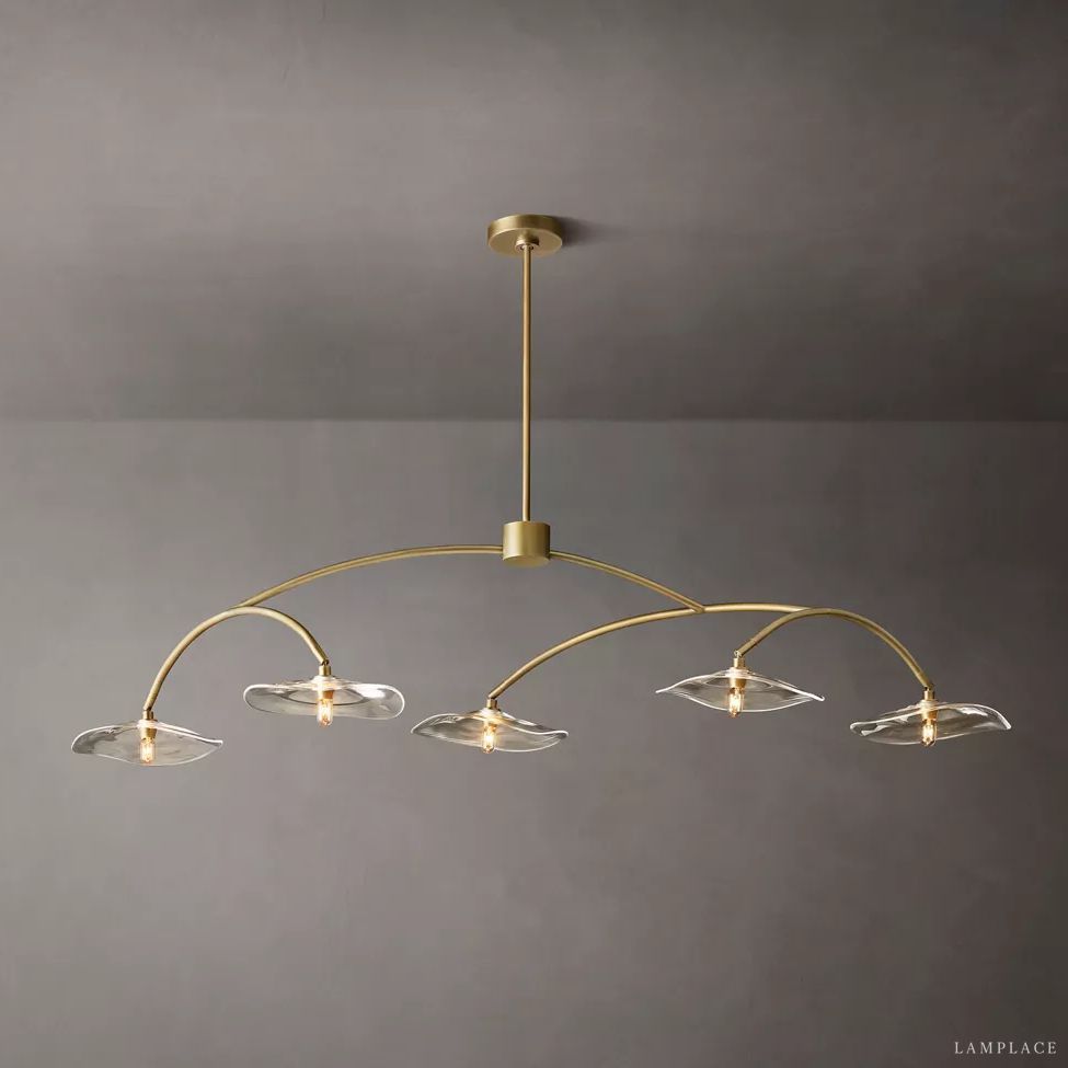 Lily Organic Form Linear Chandelier 60"