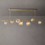 Bubble Ripple Sphere Linear Chandelier 78"