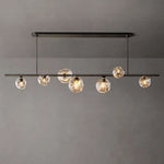 Bubble Ripple Sphere Linear Chandelier 78"