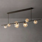 Bubble Ripple Sphere Linear Chandelier 78"