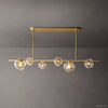 Bubble Ripple Sphere Linear Chandelier 60"