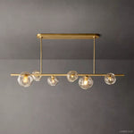 Bubble Ripple Sphere Linear Chandelier 60"