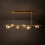 Bubble Ripple Sphere Linear Chandelier 60"