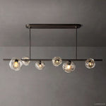 Bubble Ripple Sphere Linear Chandelier 60"
