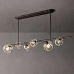 Bubble Ripple Sphere Linear Chandelier 60"