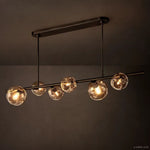 Bubble Ripple Sphere Linear Chandelier 60"