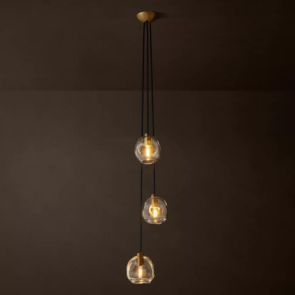Bubble Ripple Sphere Cascade Pendant Light