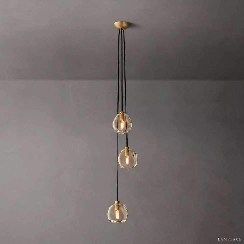 Bubble Ripple Sphere Cascade Pendant Light