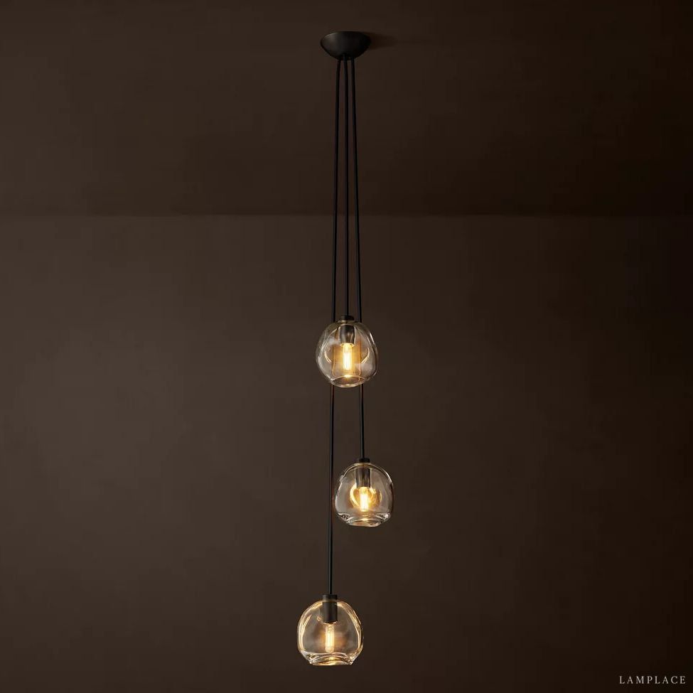 Bubble Ripple Sphere Cascade Pendant Light