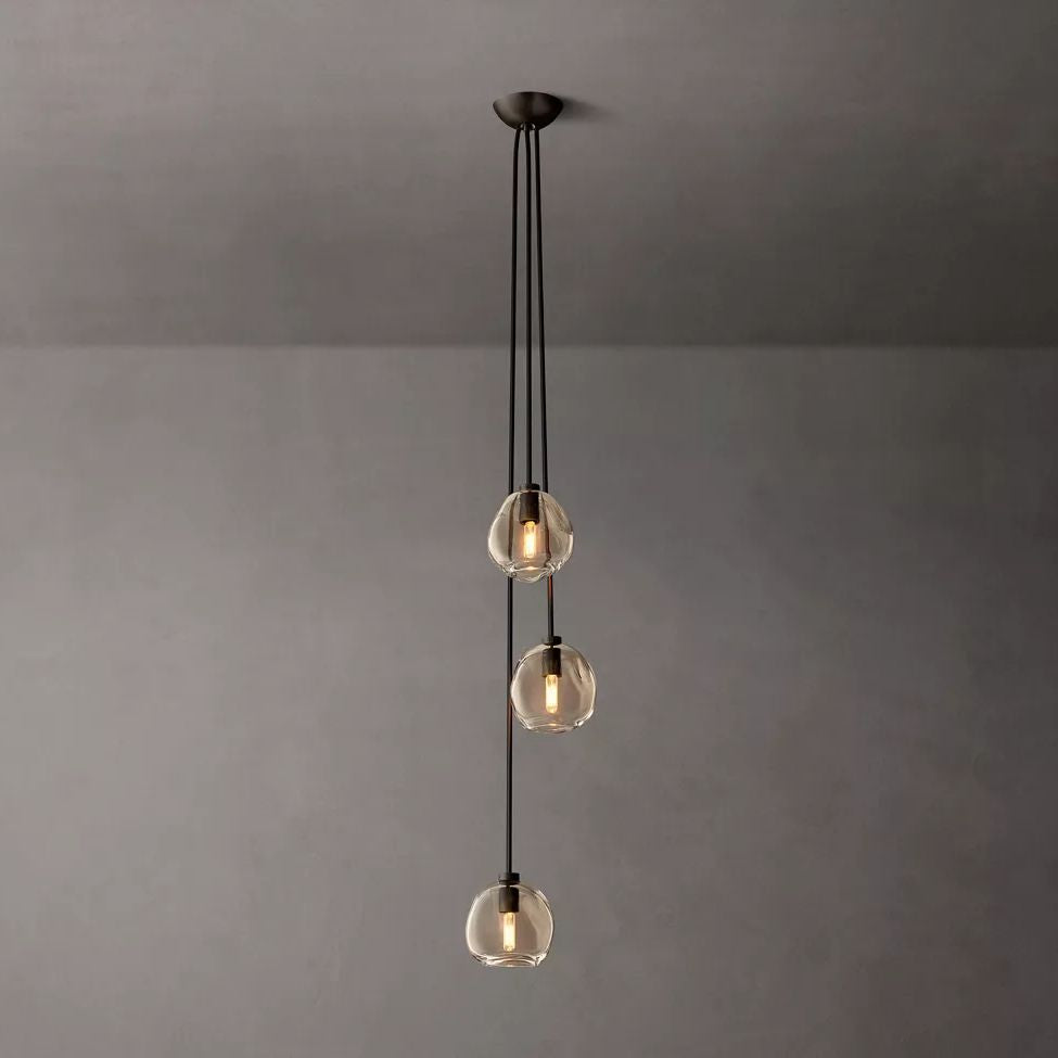 Bubble Ripple Sphere Cascade Pendant Light