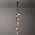 Bubble Ripple Sphere Cascade Chandelier 16"